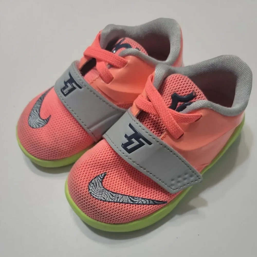 Nike Flex Girls 5 Child Sneakers Lace Up Hook Loop‎